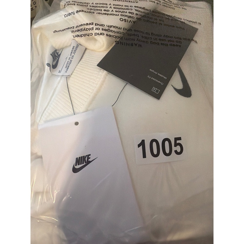Nike Phoenix Fleece Over-Oversized Crewneck Sweatshirt Sail White Medium - Picture 9 of 9